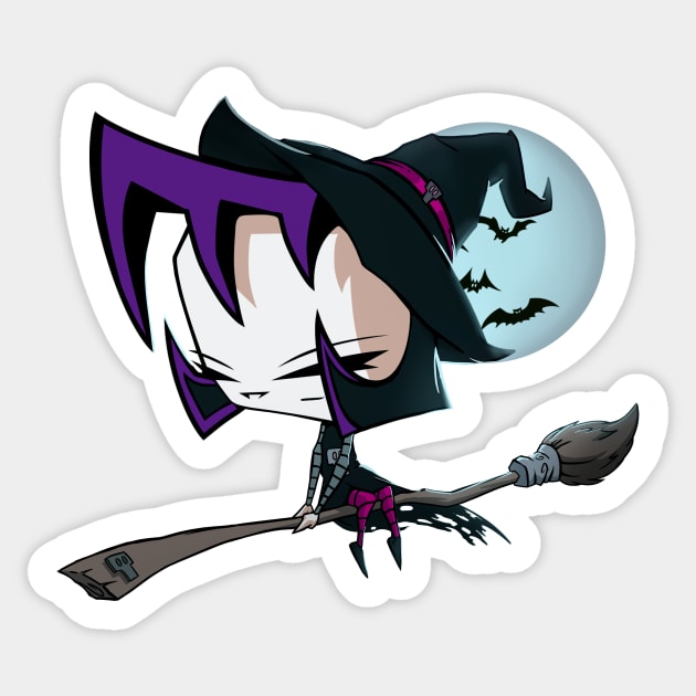 Gaz Membrane from invader Zim Halloween dress Sticker by conquart